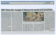 corse-matin XIXème Fiera di u Casgiu à Venaco