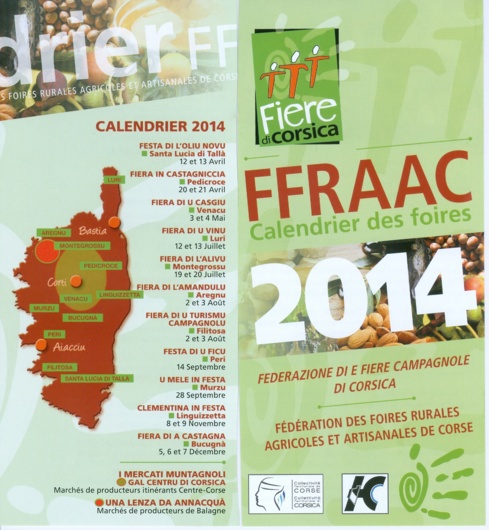 Calendrier des Foires 2014 Fiere di Corsica FFRAAC