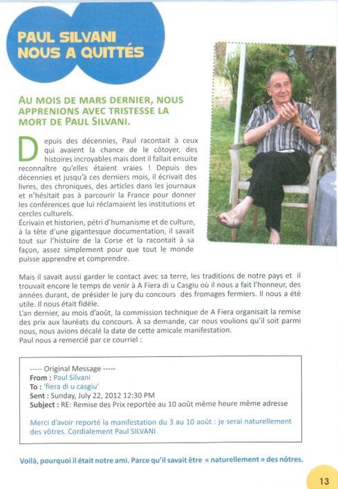 Hommage à Paul Silvani