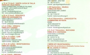 Calendrier des Foires 2014 Fiere di Corsica FFRAAC